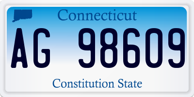 CT license plate AG98609