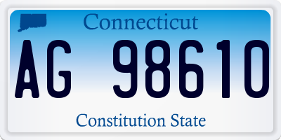 CT license plate AG98610