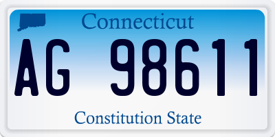 CT license plate AG98611