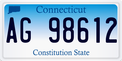 CT license plate AG98612