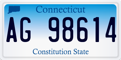 CT license plate AG98614
