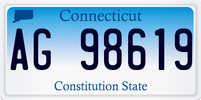 CT license plate AG98619