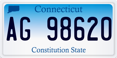 CT license plate AG98620