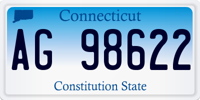 CT license plate AG98622