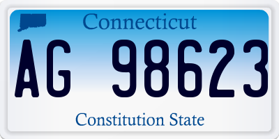 CT license plate AG98623