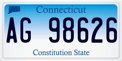 CT license plate AG98626