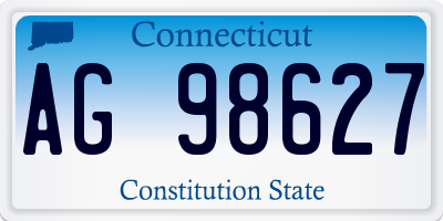 CT license plate AG98627