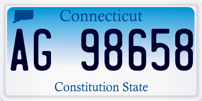 CT license plate AG98658