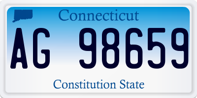 CT license plate AG98659