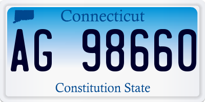 CT license plate AG98660