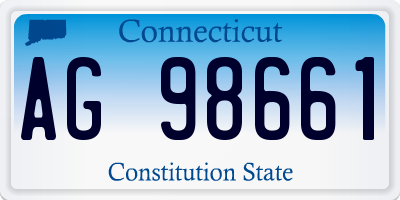 CT license plate AG98661