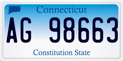 CT license plate AG98663