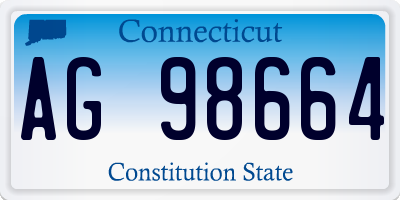 CT license plate AG98664