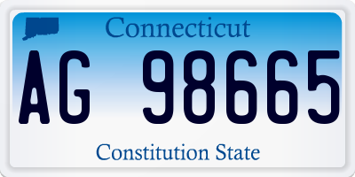 CT license plate AG98665