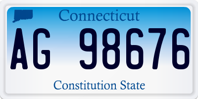 CT license plate AG98676