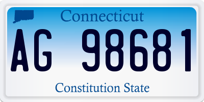 CT license plate AG98681