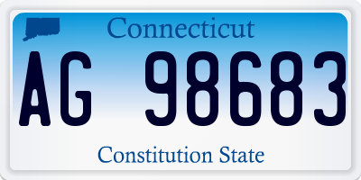 CT license plate AG98683