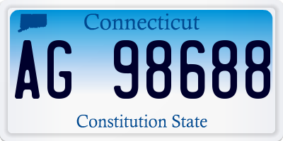 CT license plate AG98688
