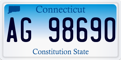 CT license plate AG98690