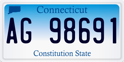 CT license plate AG98691