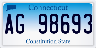 CT license plate AG98693