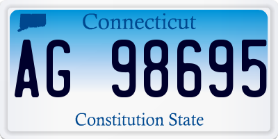 CT license plate AG98695