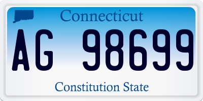 CT license plate AG98699