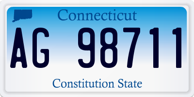 CT license plate AG98711