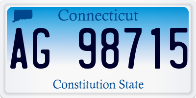 CT license plate AG98715