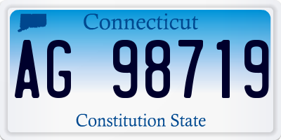 CT license plate AG98719