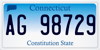CT license plate AG98729