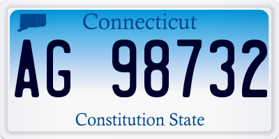 CT license plate AG98732