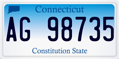 CT license plate AG98735