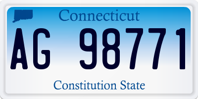 CT license plate AG98771