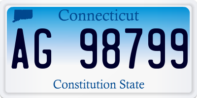 CT license plate AG98799