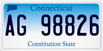 CT license plate AG98826