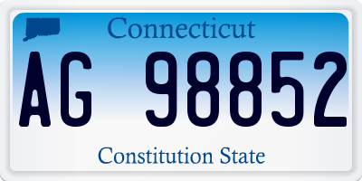 CT license plate AG98852