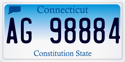 CT license plate AG98884