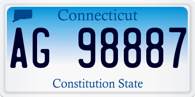 CT license plate AG98887