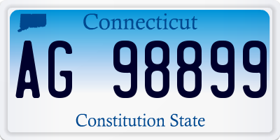 CT license plate AG98899