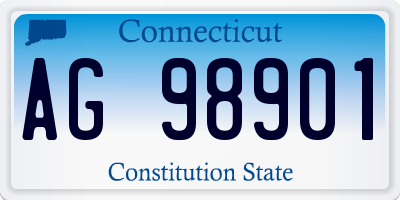 CT license plate AG98901