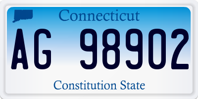 CT license plate AG98902