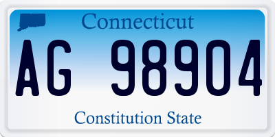 CT license plate AG98904