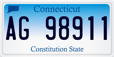 CT license plate AG98911