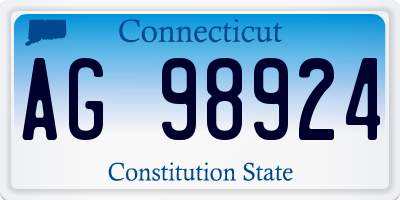 CT license plate AG98924