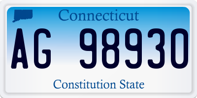 CT license plate AG98930
