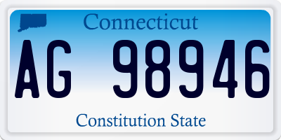 CT license plate AG98946