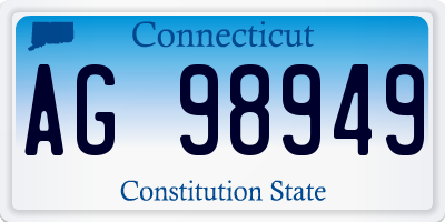 CT license plate AG98949