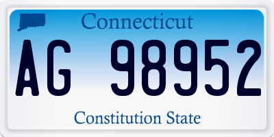 CT license plate AG98952
