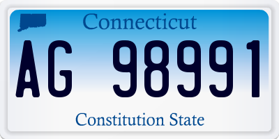 CT license plate AG98991